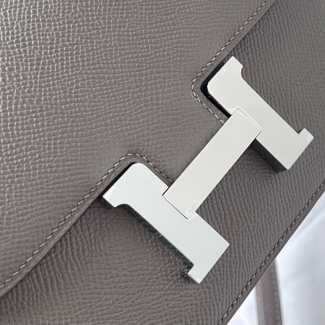 臺灣愛馬仕康康包價格 Hermès Mini Constance Epsom 8F Etain 锡器灰