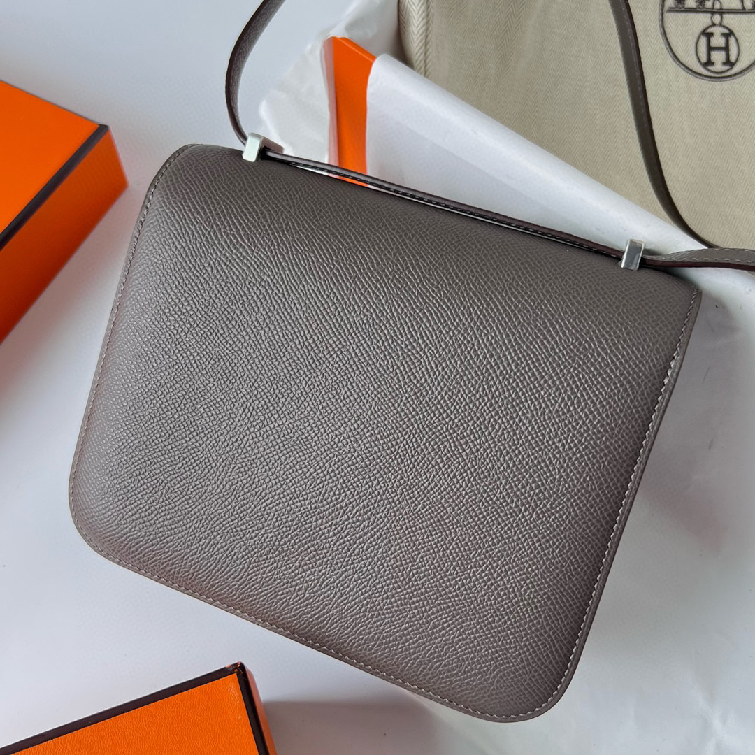 臺灣愛馬仕康康包價格 Hermès Mini Constance Epsom 8F Etain 锡器灰