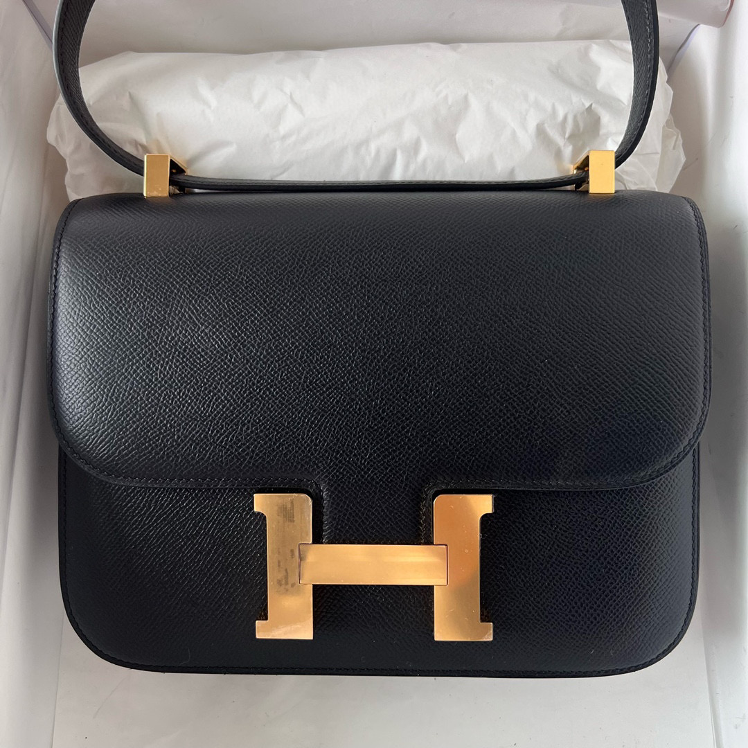 香港愛馬仕空姐包官網 Hermès Constance 1-24 Epsom CC89 Noir 黑色