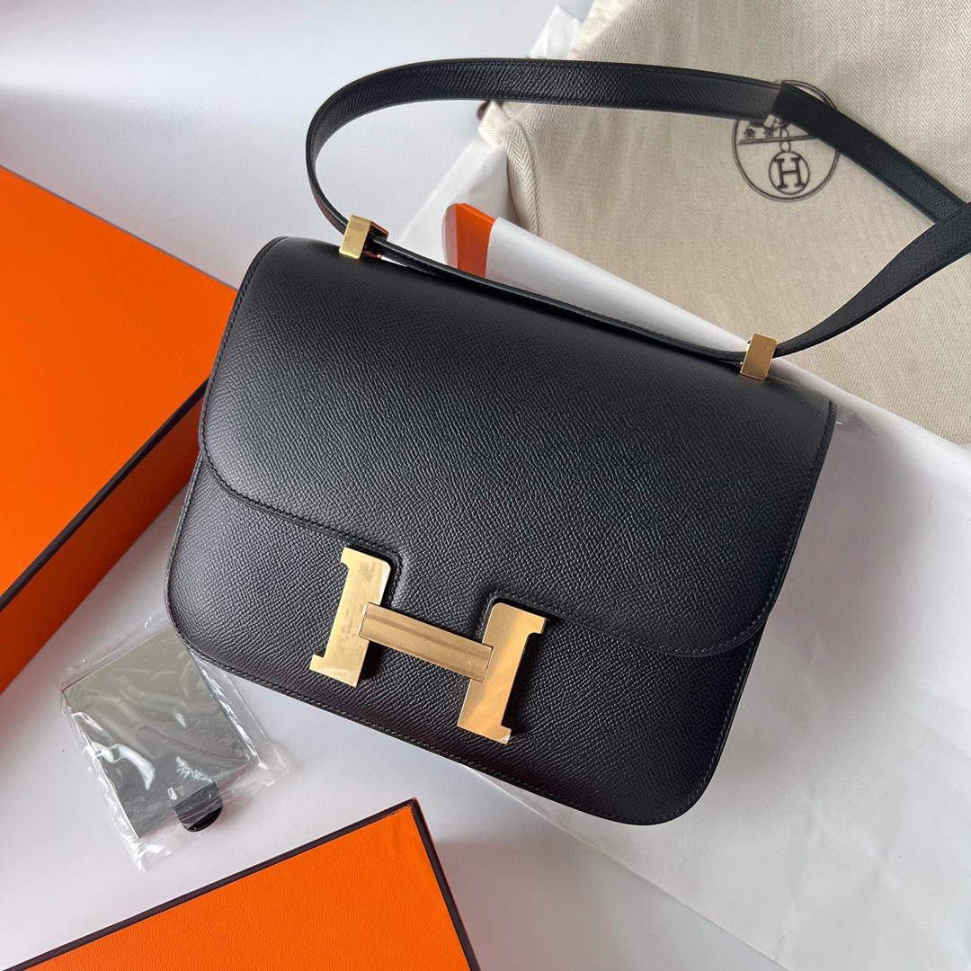 香港愛馬仕空姐包官網 Hermès Constance 1-24 Epsom CC89 Noir 黑色