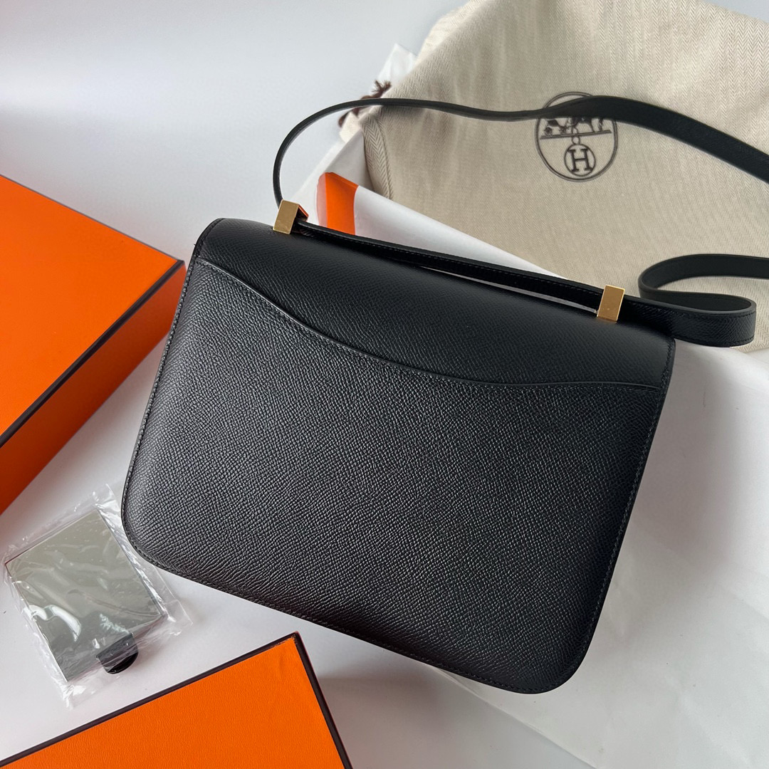 香港愛馬仕空姐包官網 Hermès Constance 1-24 Epsom CC89 Noir 黑色