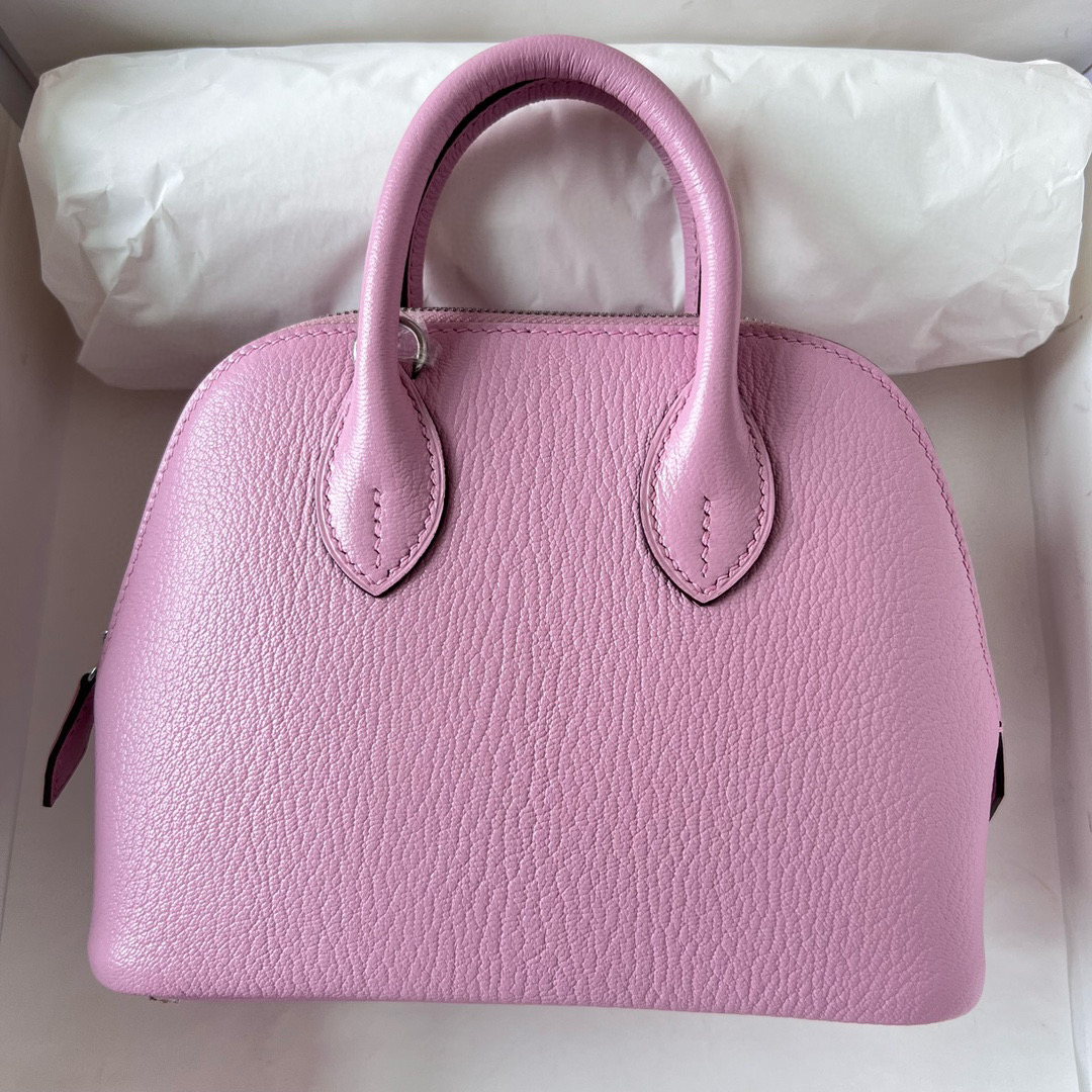 愛馬仕保齡球包介紹 Hermès 1923 Bolide Mini Chevre Mysore X9 Mauve Sylvestre