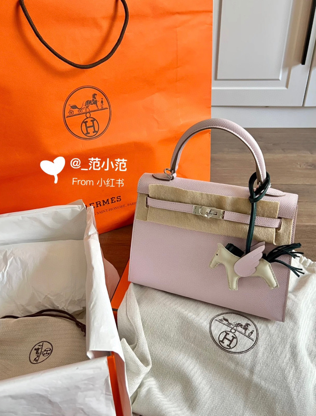 愛馬仕台灣官網 Hermès Kelly Sellier 25 Epsom Mauve Pale 梦幻粉紫