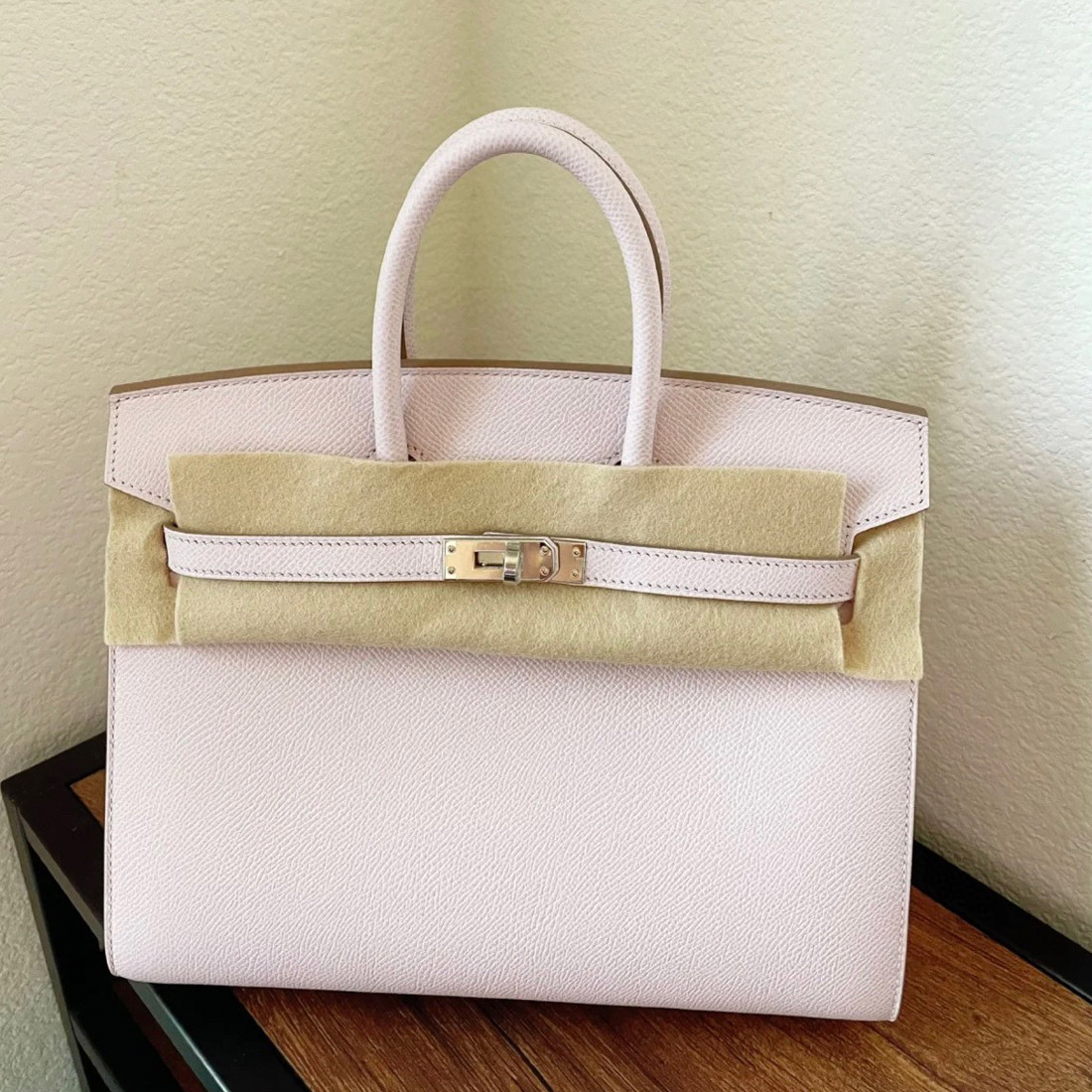 愛馬仕台灣官網 Hermès Birkin Sellier 25 Epsom Mauve Pale 梦幻粉紫