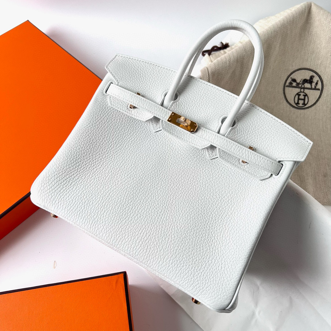 台灣愛馬仕柏金包25價格Hermès Birkin 25 Clemence Pure white GHW