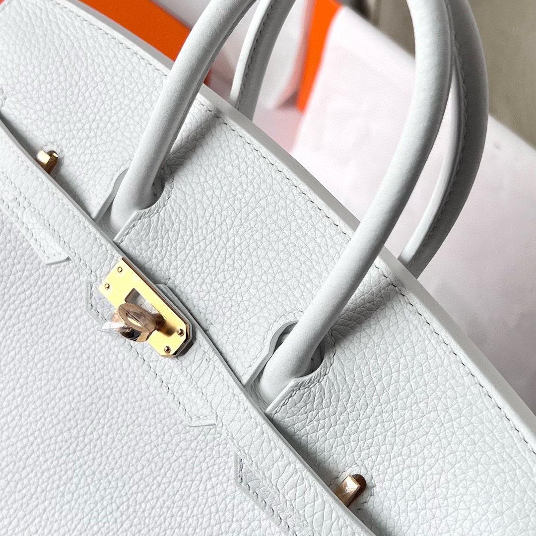 台灣愛馬仕柏金包25價格Hermès Birkin 25 Clemence Pure white GHW