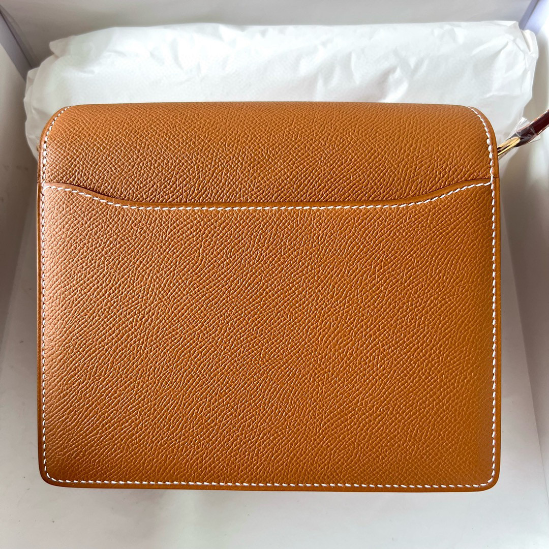 愛馬仕臺灣官網 Hermes Roulis 18cm Epsom Gold Golden Hardware