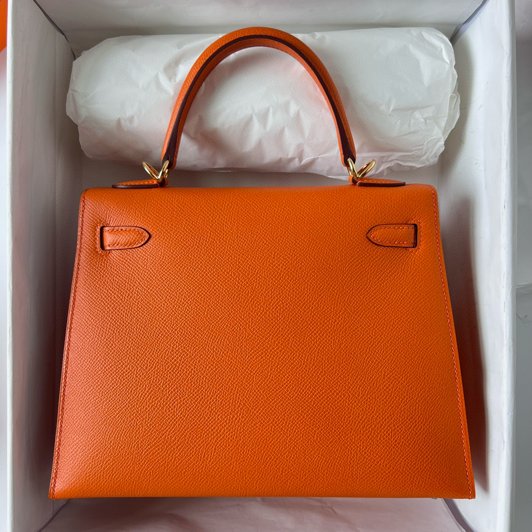 Hermes Kelly 25 price Sellier Epsom Orange Golden Hardware