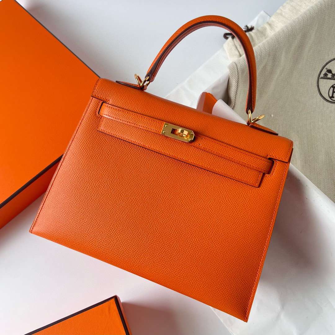 Hermes Kelly 25 price Sellier Epsom Orange Golden Hardware