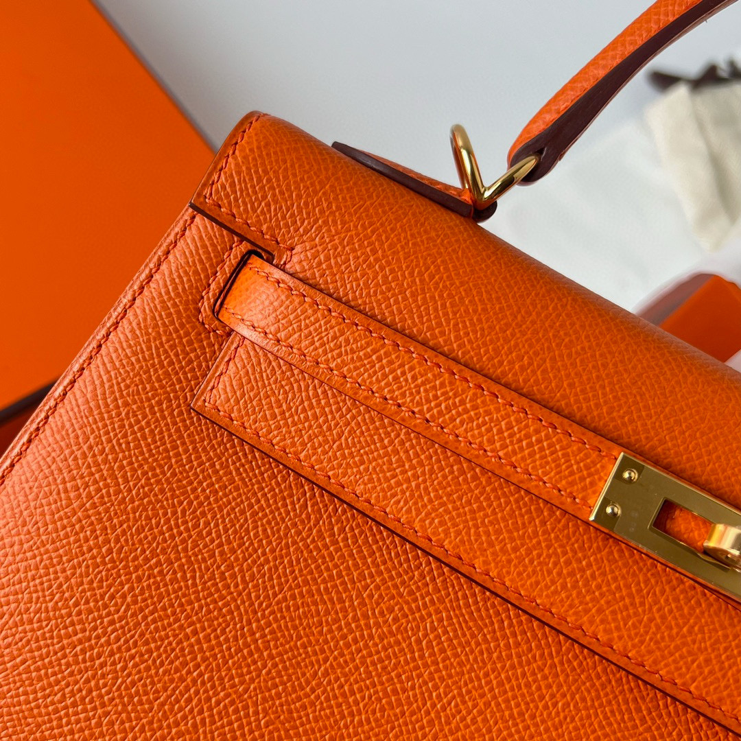 Hermes Kelly 25 price Sellier Epsom Orange Golden Hardware