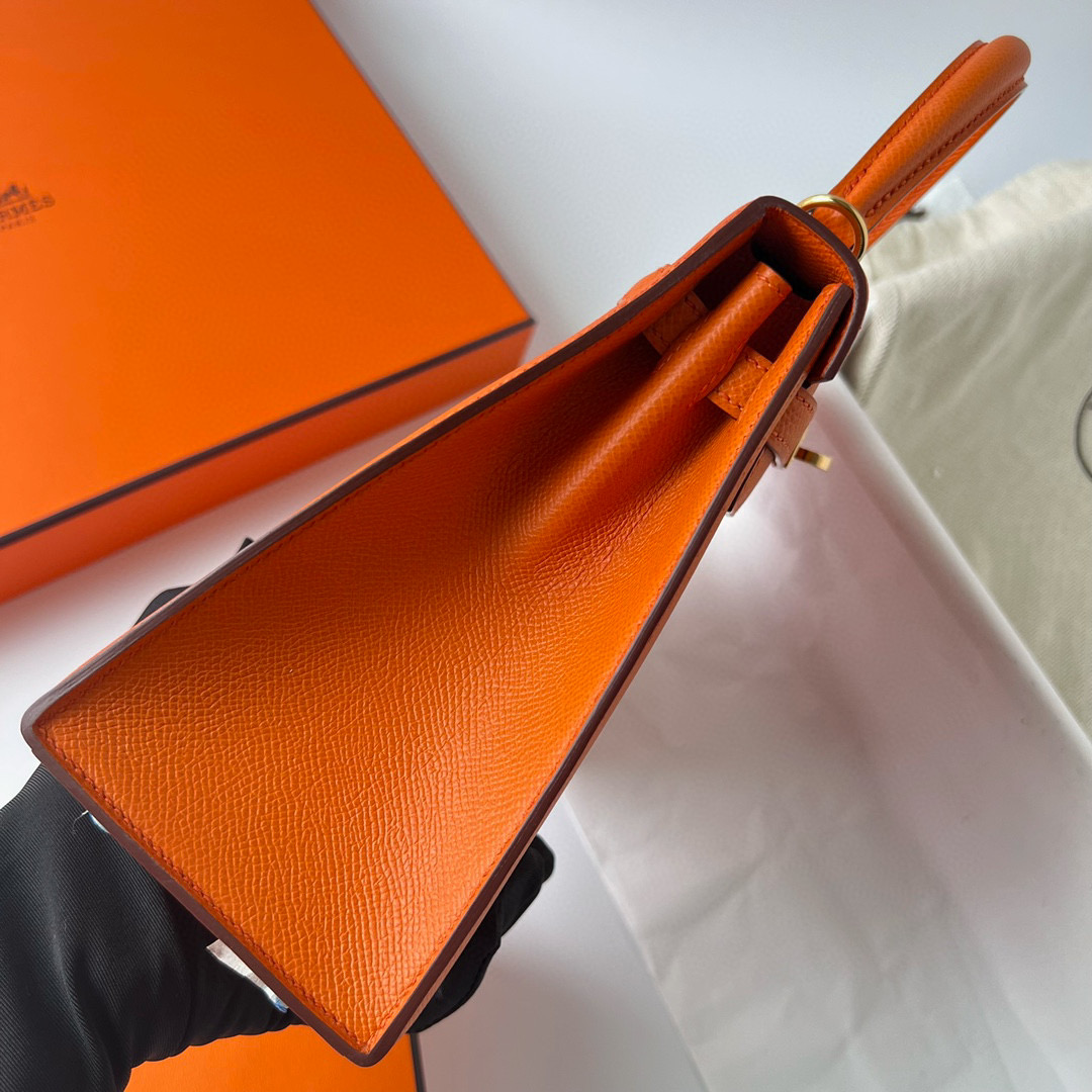 Hermes Kelly 25 price Sellier Epsom Orange Golden Hardware