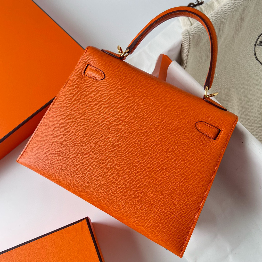 Hermes Kelly 25 price Sellier Epsom Orange Golden Hardware