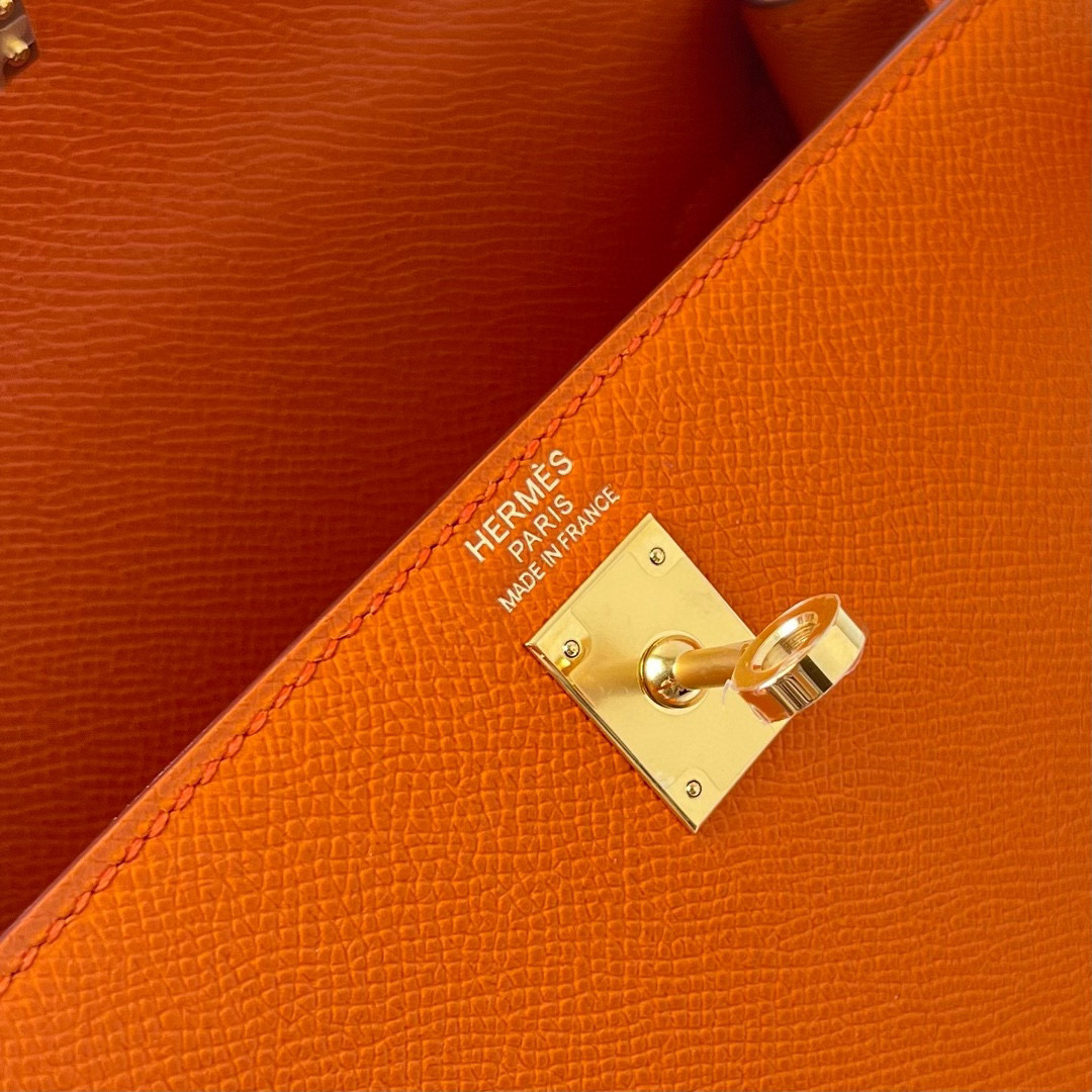 Hermes Kelly 25 price Sellier Epsom Orange Golden Hardware