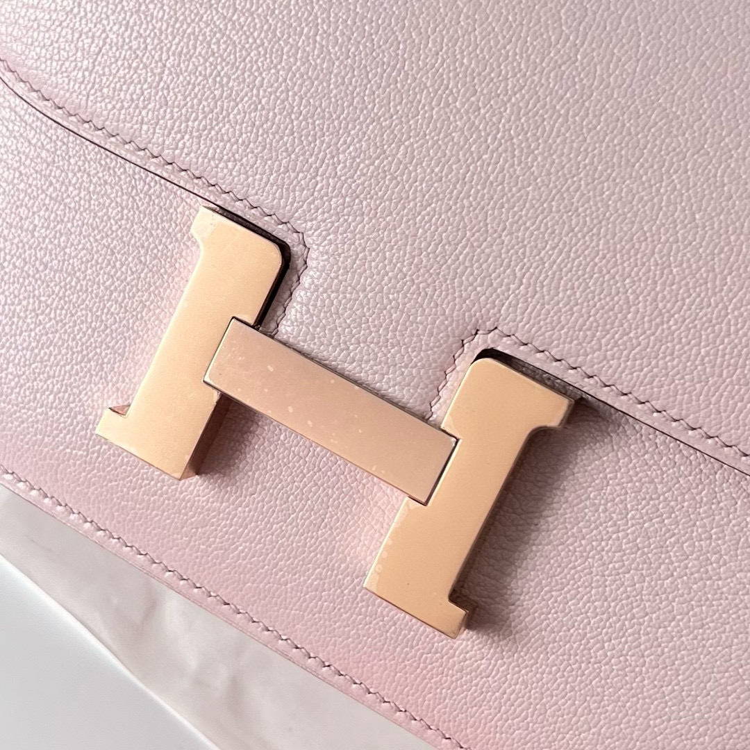 愛馬仕臺灣官網價格 Hermes Constance 18 Chevre Mauve Pale Rose Gold Hardware