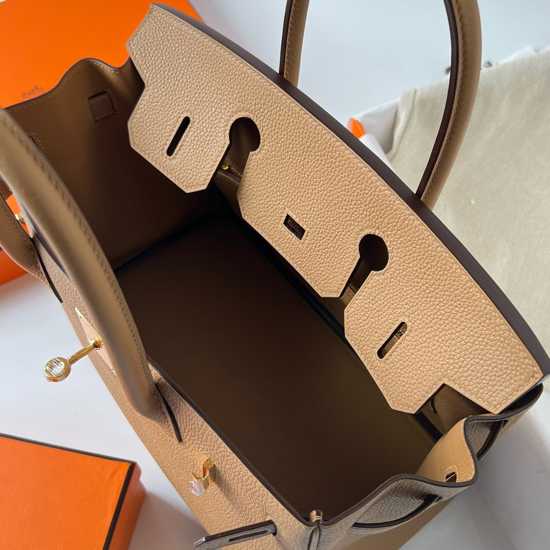臺灣愛馬仕柏金包30寸價格 Hermes Birkin 30 Togo 0M Chai 瑪薩拉茶色