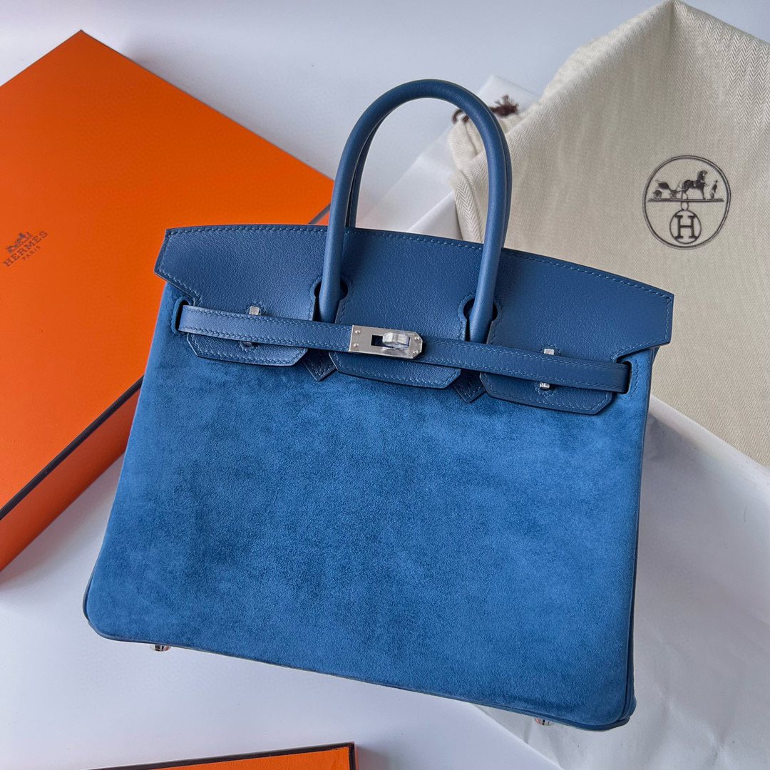 如何買到愛馬仕柏金包 Hermes Birkin 25 Grizzly Swift O8 Bleu Royal Silver Hardware