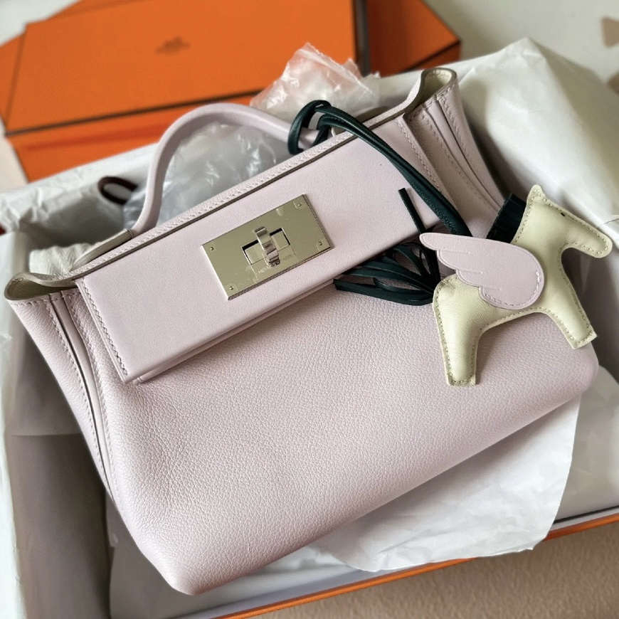 Hermès Mini 24/24 Evercolor/Swift Mauve Pale 夢幻粉紫 2424 mini配貨