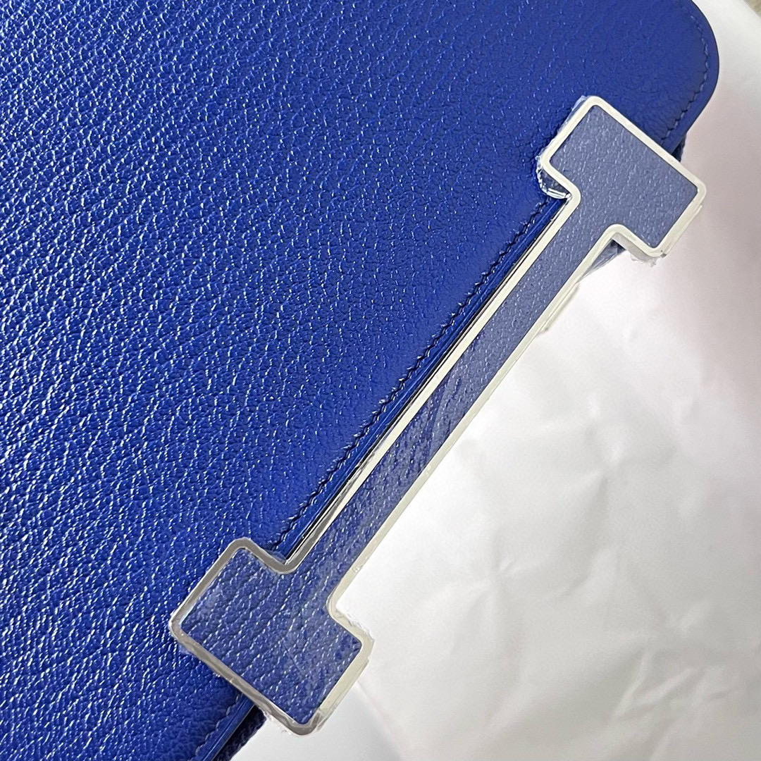 愛馬仕木屐包什麼時候上市的 Hermès Geta Bag Chevre 7T Blue electric