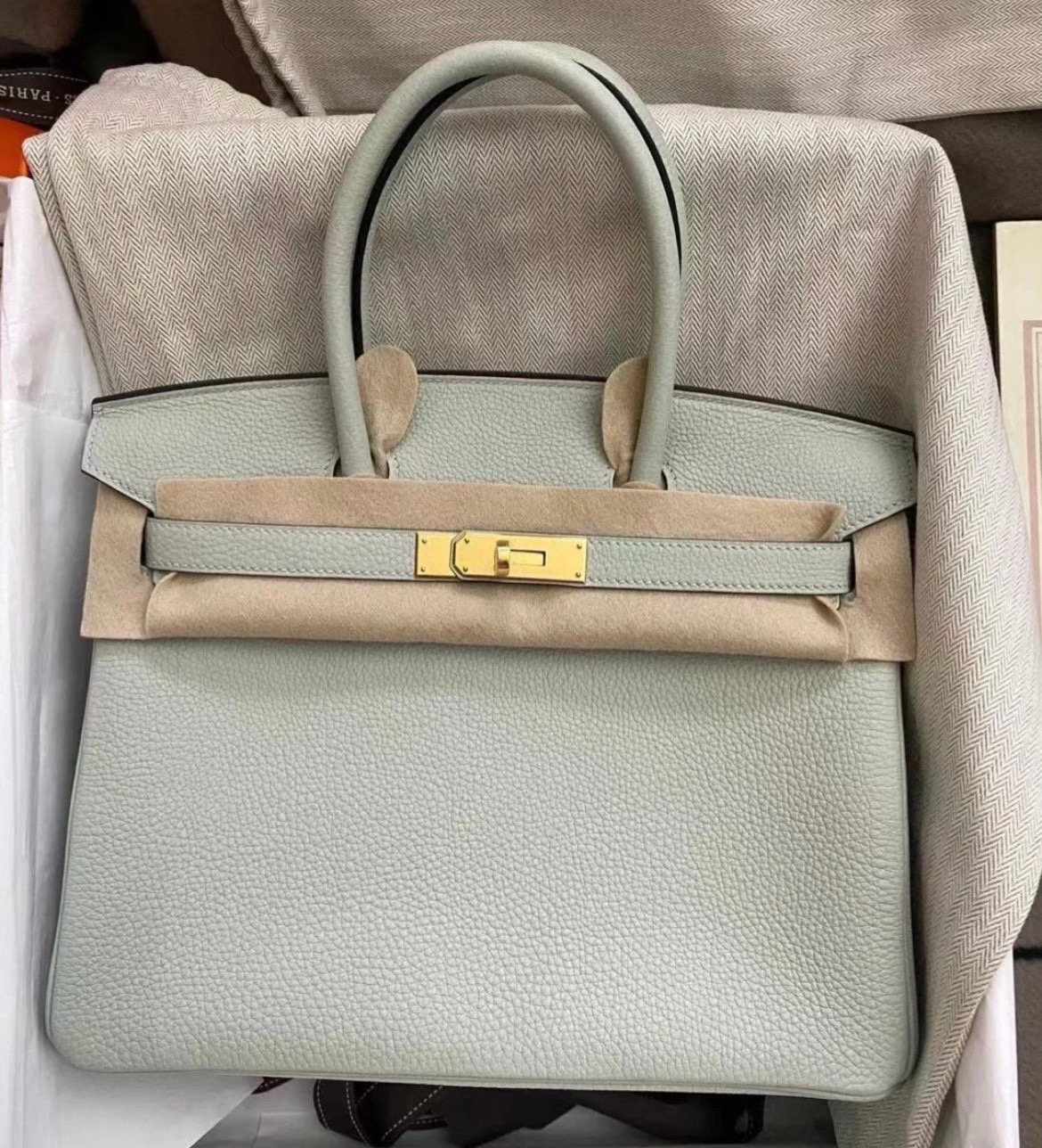 愛馬仕包鉑金包介紹繫列 Hermès Birkin 30 Togo 0W gris neve