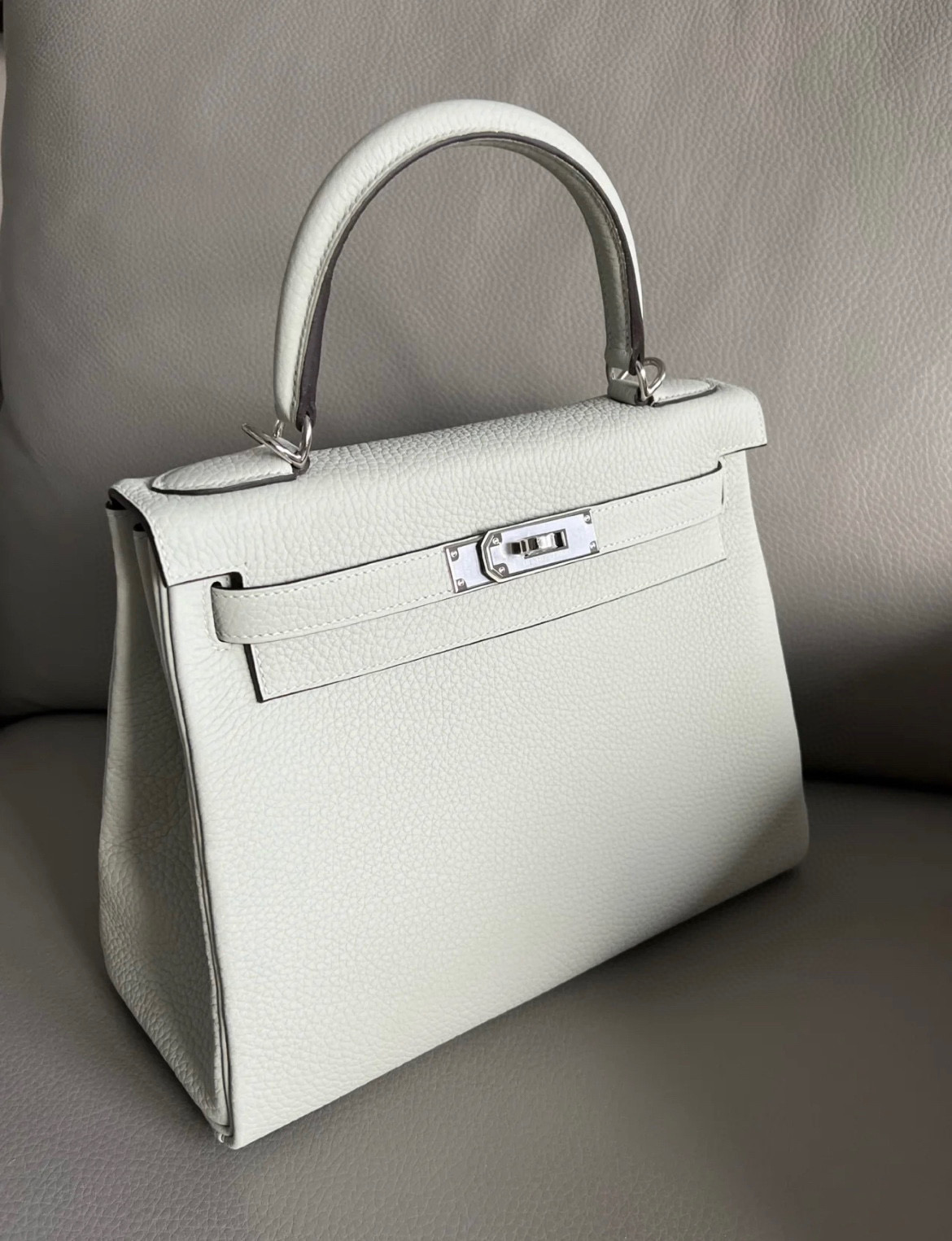 愛馬仕凱莉包價格與圖片 Hermès Kelly 25 Togo MUSHROOM Silver Hardware