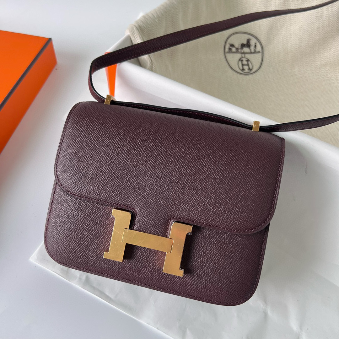 愛馬仕康康包售價 Hermès Constance 18 Epsom 0G Rouge Sellier 馬鞍紅