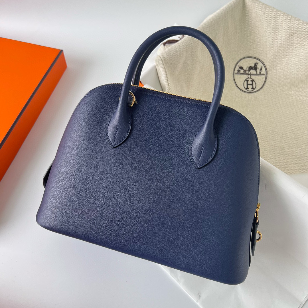 Hermès 1923 Bolide 25 Evercolor Bleu Saphir 寶石藍 內拼Bleu frida 弗裏達藍