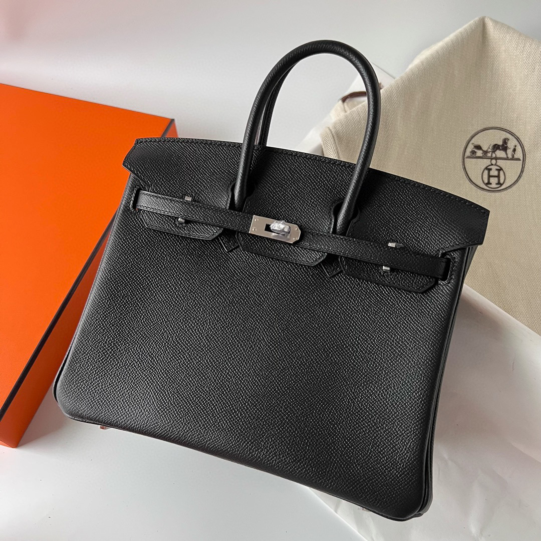 愛馬仕官網中國官方旗艦店 Hermès Birkin 25 Epsom Noir Silver Hardware