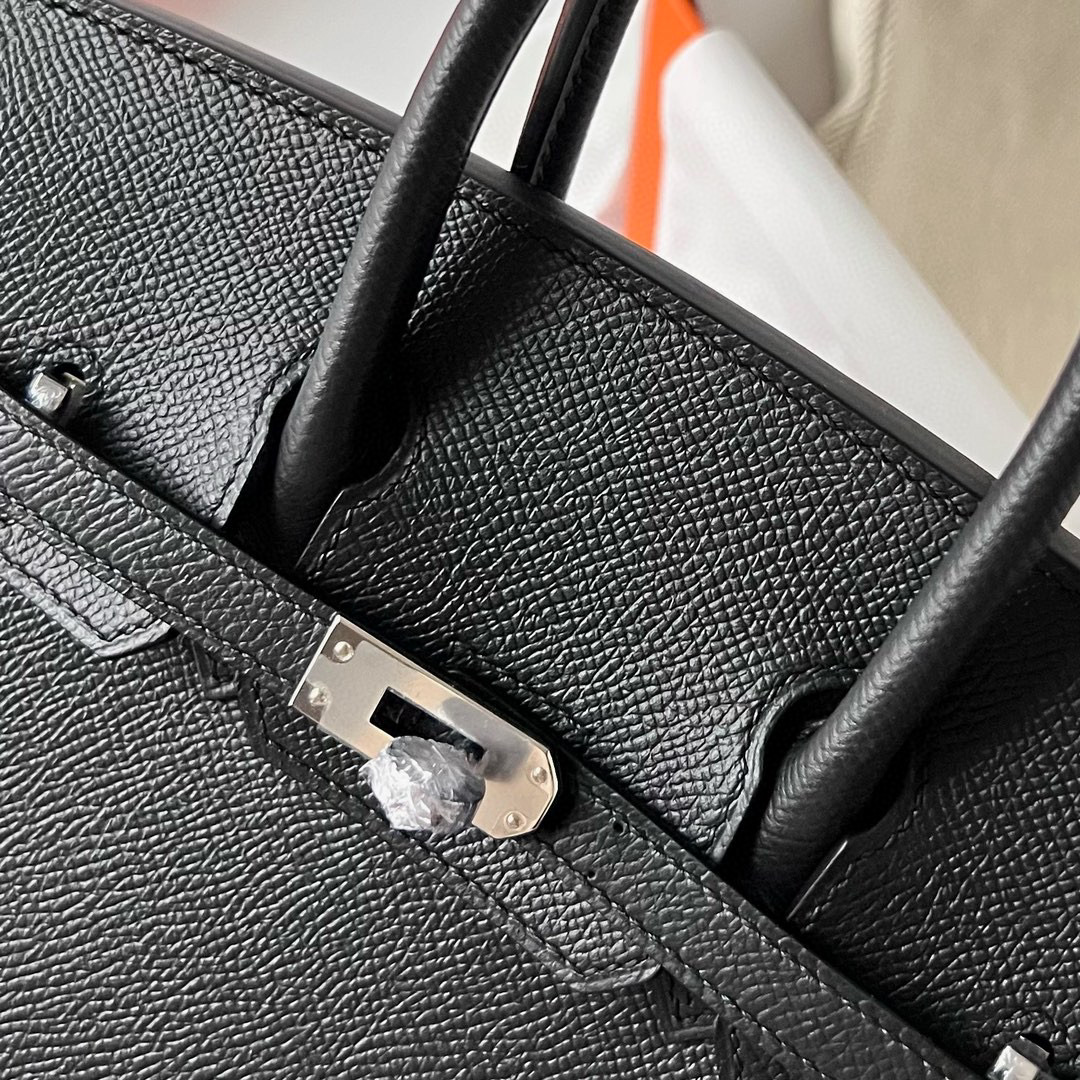 愛馬仕官網中國官方旗艦店 Hermès Birkin 25 Epsom Noir Silver Hardware