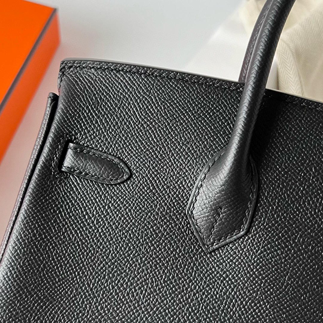 愛馬仕官網中國官方旗艦店 Hermès Birkin 25 Epsom Noir Silver Hardware