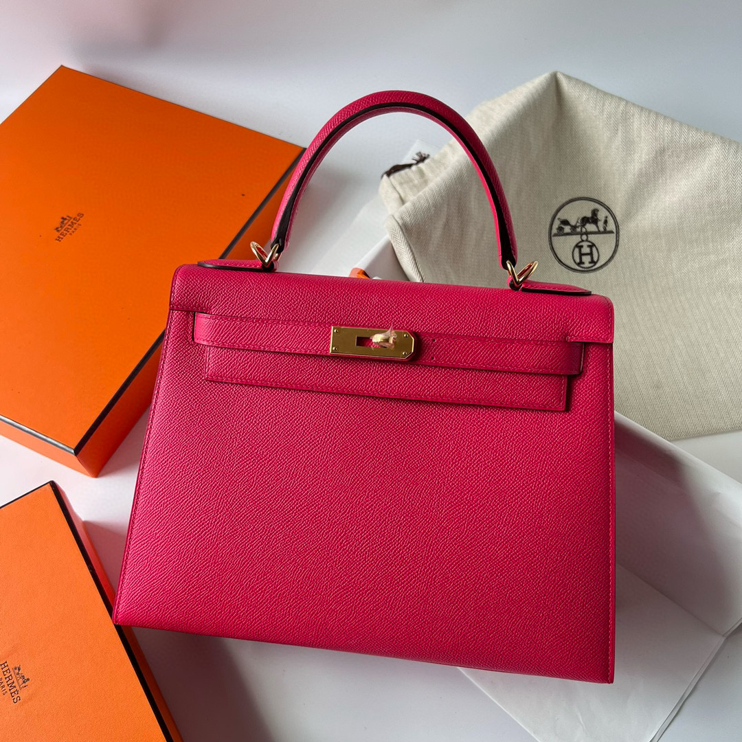 愛馬仕kelly包價格圖片 Hermès Kelly 28 Epsom A5 Bouganinviller 杜鵑紅