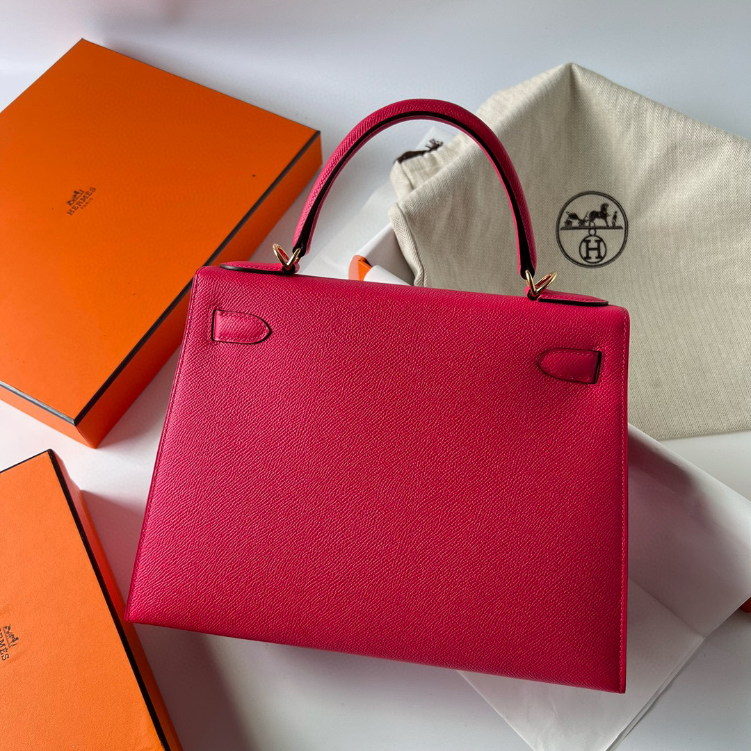 愛馬仕kelly包價格圖片 Hermès Kelly 28 Epsom A5 Bouganinviller 杜鵑紅