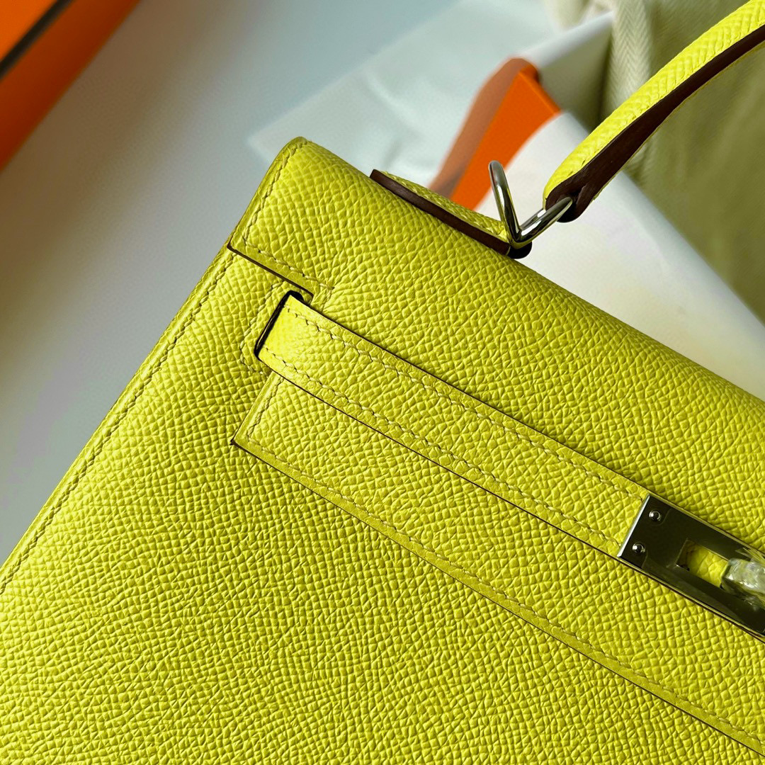 愛馬仕官美國官方網站 Hermès Kelly 25 Epsom 9R Lime 檸檬黃