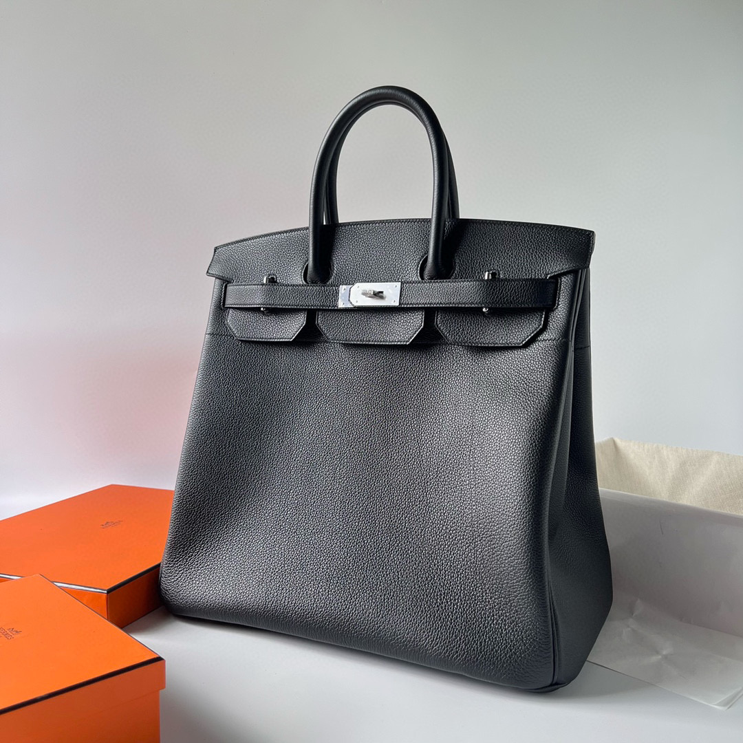 愛馬仕鉑金包圖 Hermès HAC Birkin 40 Black Noir Togo Palladium Hardware