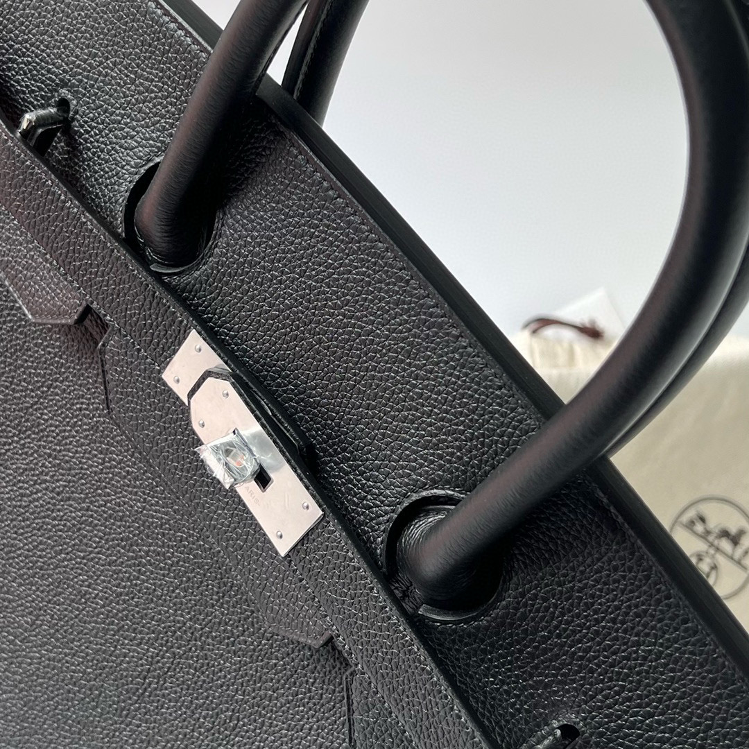 愛馬仕鉑金包圖 Hermès HAC Birkin 40 Black Noir Togo Palladium Hardware