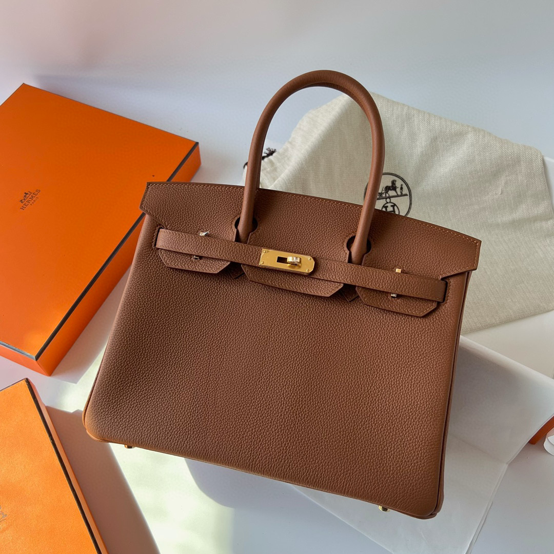 愛馬仕香港官方旗艦店 Hermès Birkin 30 Togo Gold 金棕色 縫線 金棕色 色線