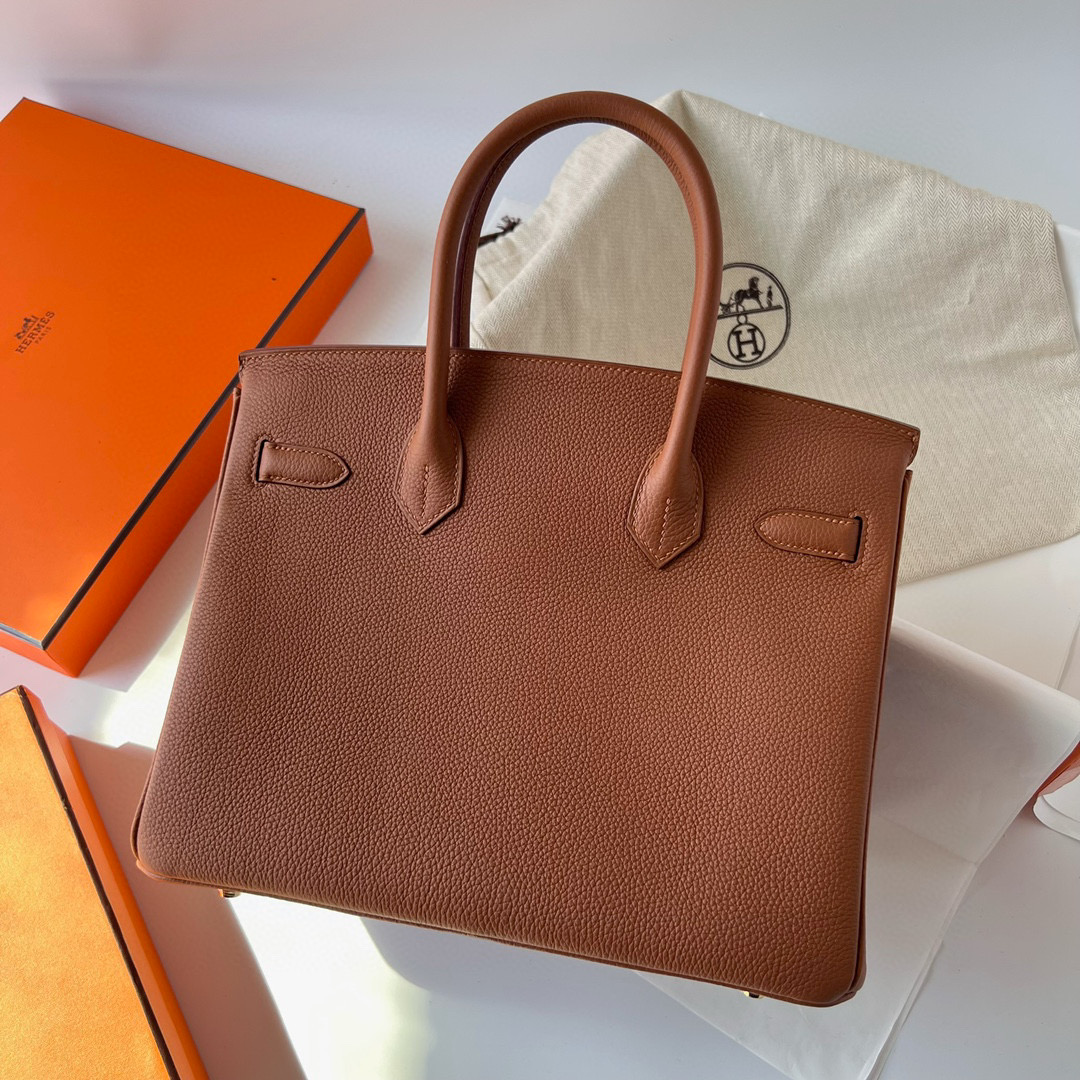 愛馬仕香港官方旗艦店 Hermès Birkin 30 Togo Gold 金棕色 縫線 金棕色 色線