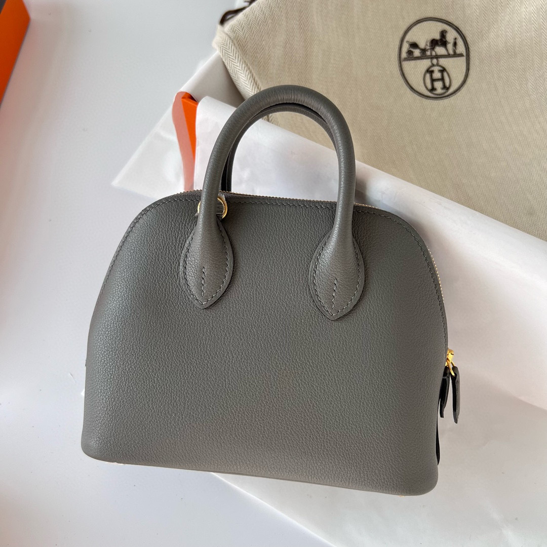 Hermès Bolide 1923 mini Evercolor 0L Gris Meyer 積雨雲灰 Golden Hardware