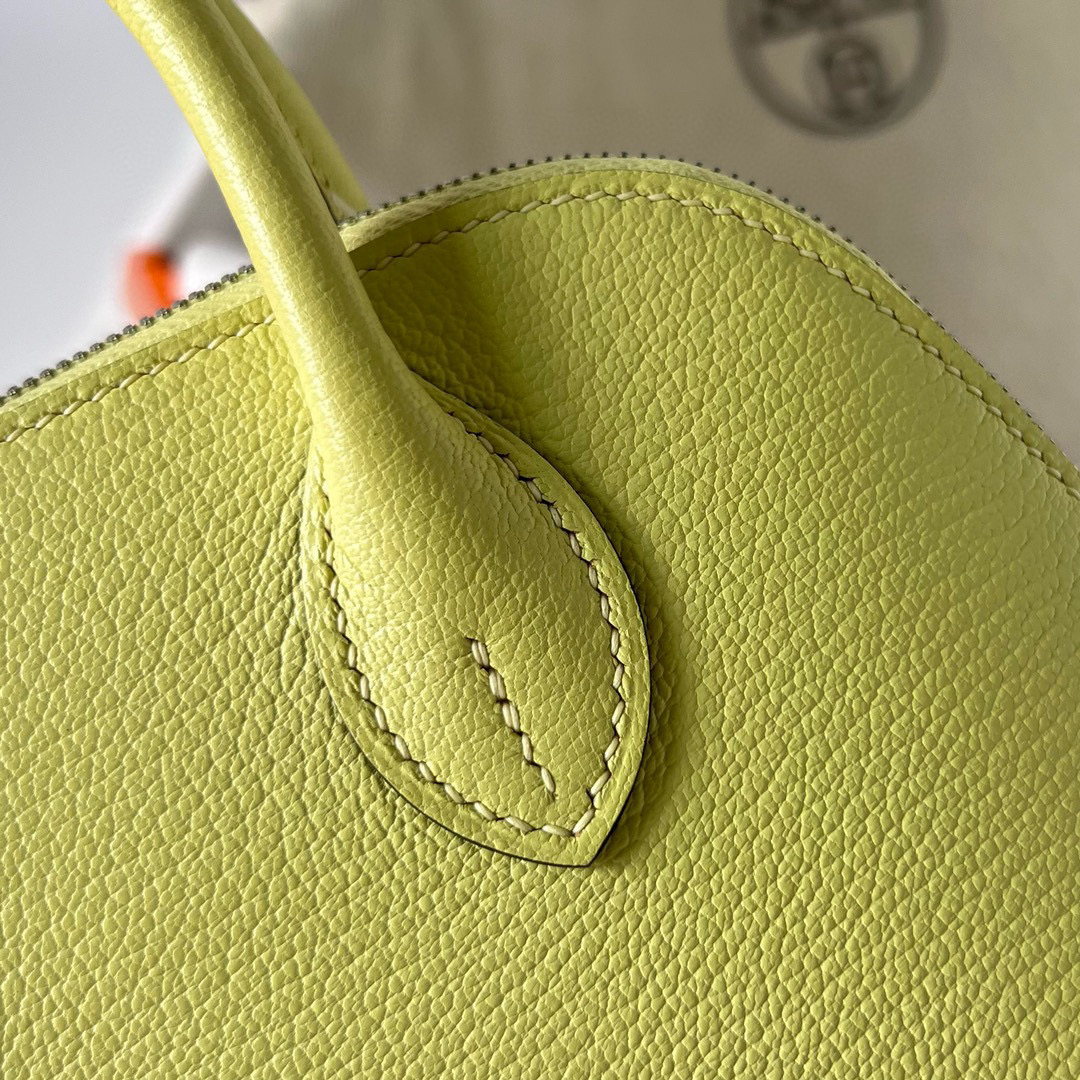 愛馬仕 Hermès 1923 Bolide Mini Chevre R9 Jaune Bourgeon 嫩芽黃 PHW