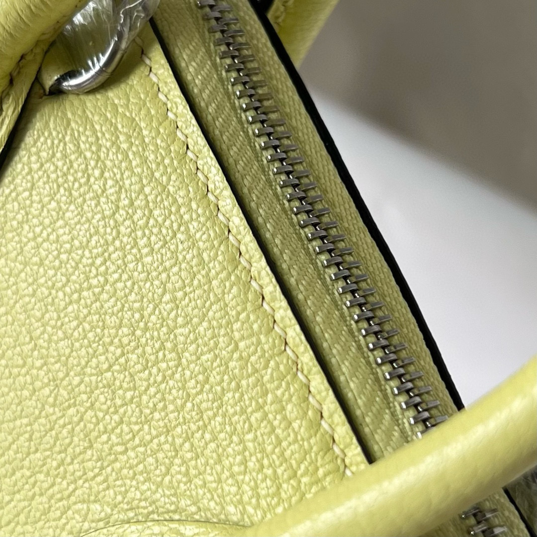 愛馬仕 Hermès 1923 Bolide Mini Chevre R9 Jaune Bourgeon 嫩芽黃 PHW