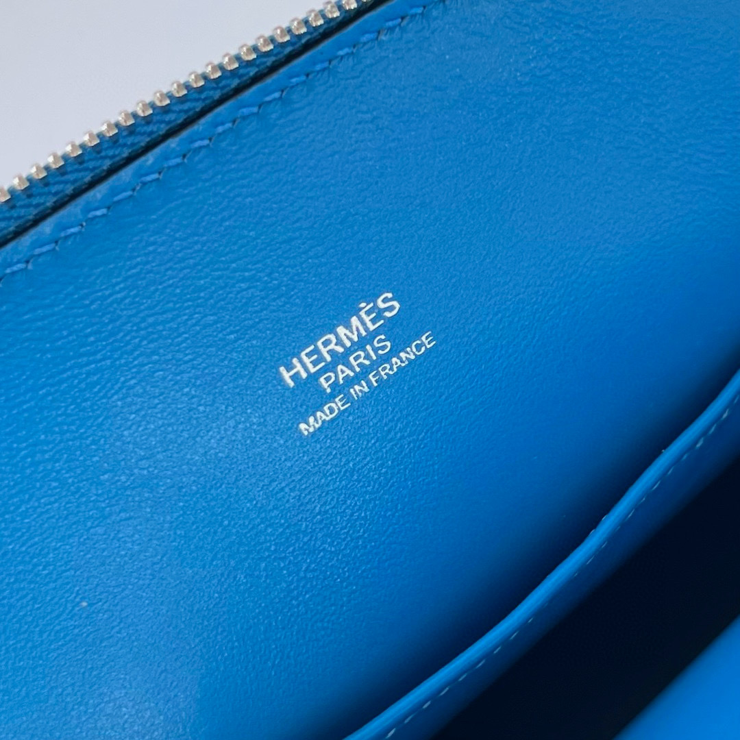 愛馬仕寶萊包專櫃價 Hermès 1923 Bolide Mini Chevre Bleu frida 弗裏達藍 PHW