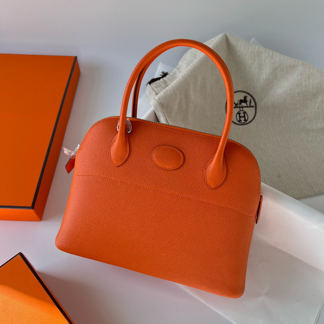 愛馬仕保齡球包實用嗎 Hermès Bolide 27 Epsom Orange 橙色 Silver Hardware