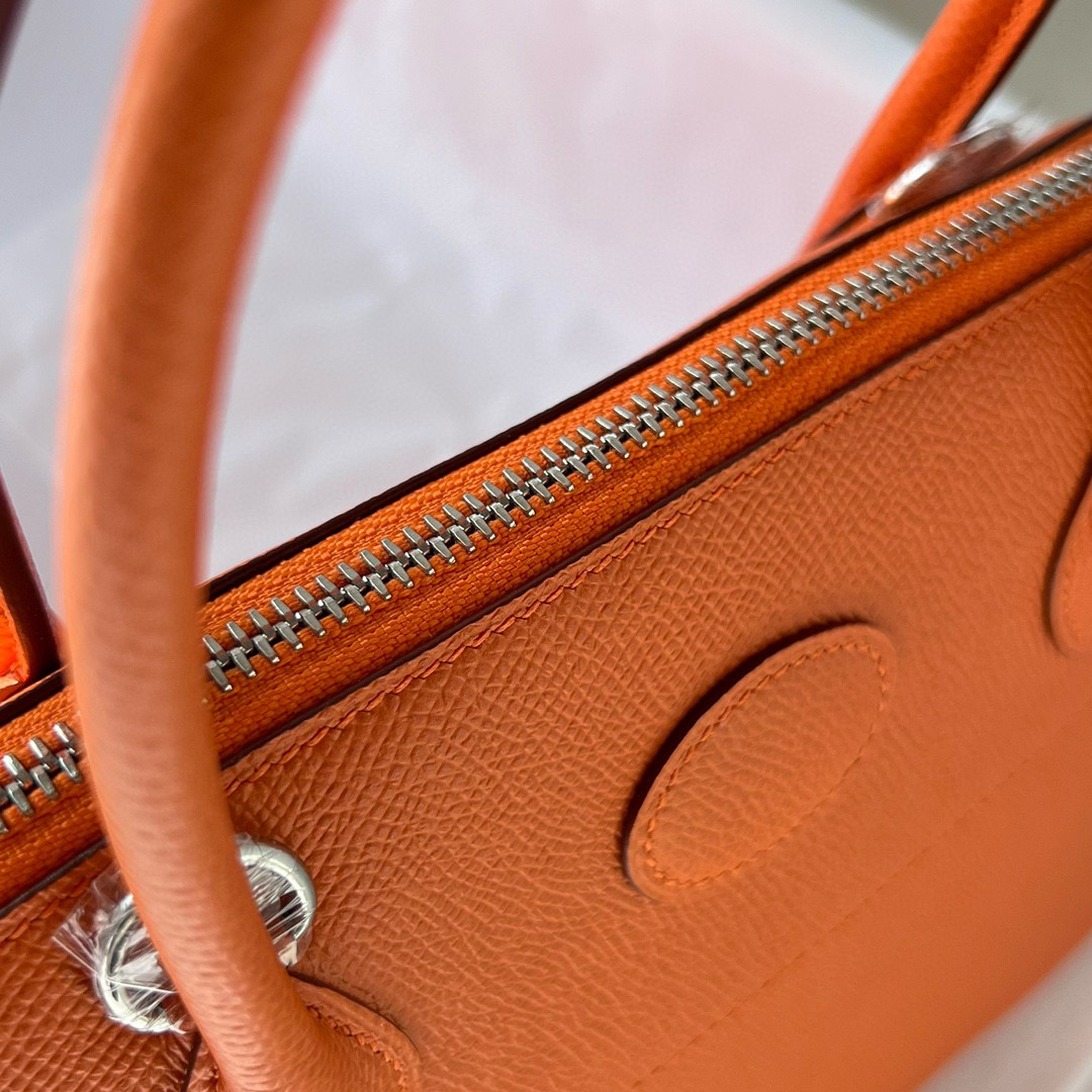 愛馬仕保齡球包實用嗎 Hermès Bolide 27 Epsom Orange 橙色 Silver Hardware