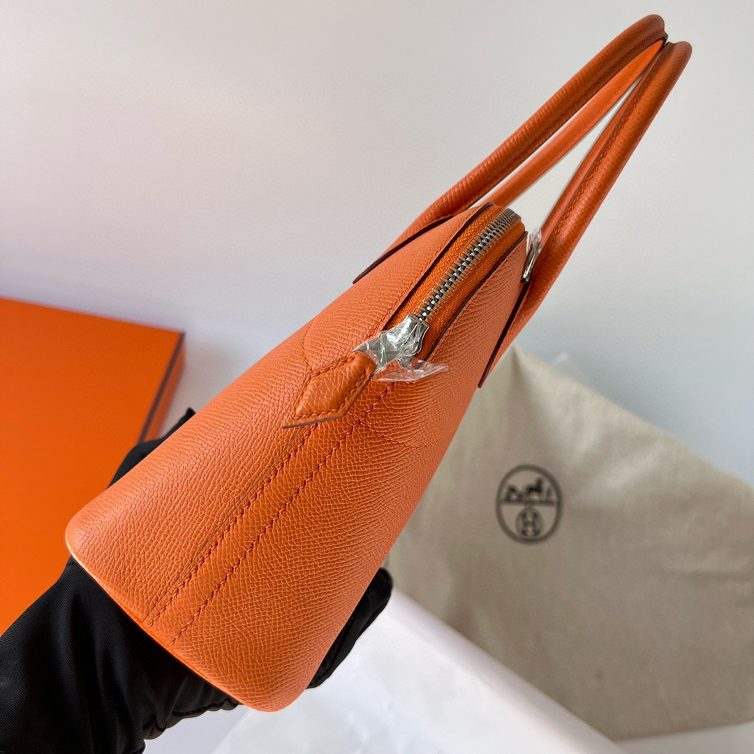 愛馬仕保齡球包實用嗎 Hermès Bolide 27 Epsom Orange 橙色 Silver Hardware