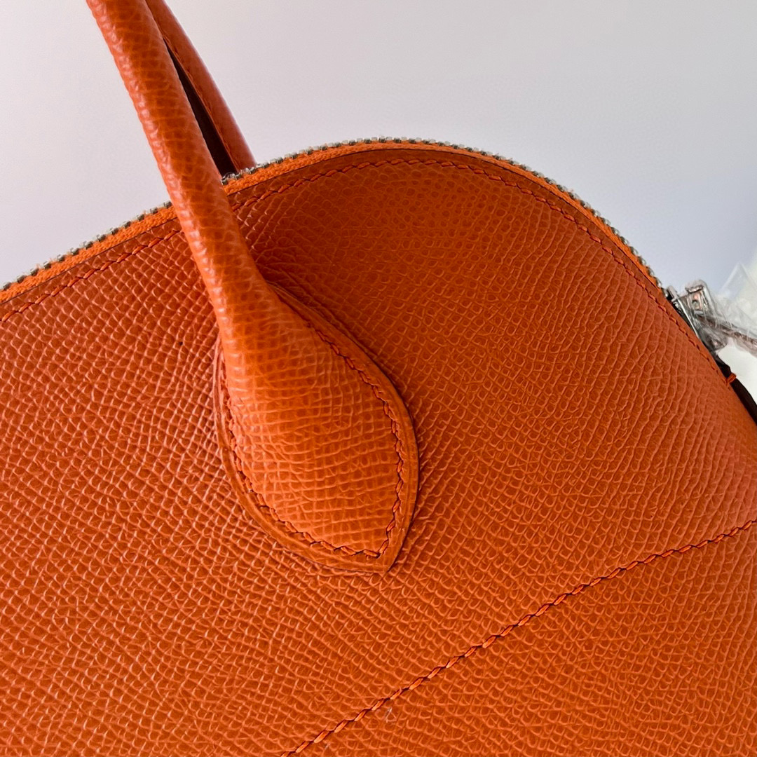 愛馬仕保齡球包實用嗎 Hermès Bolide 27 Epsom Orange 橙色 Silver Hardware