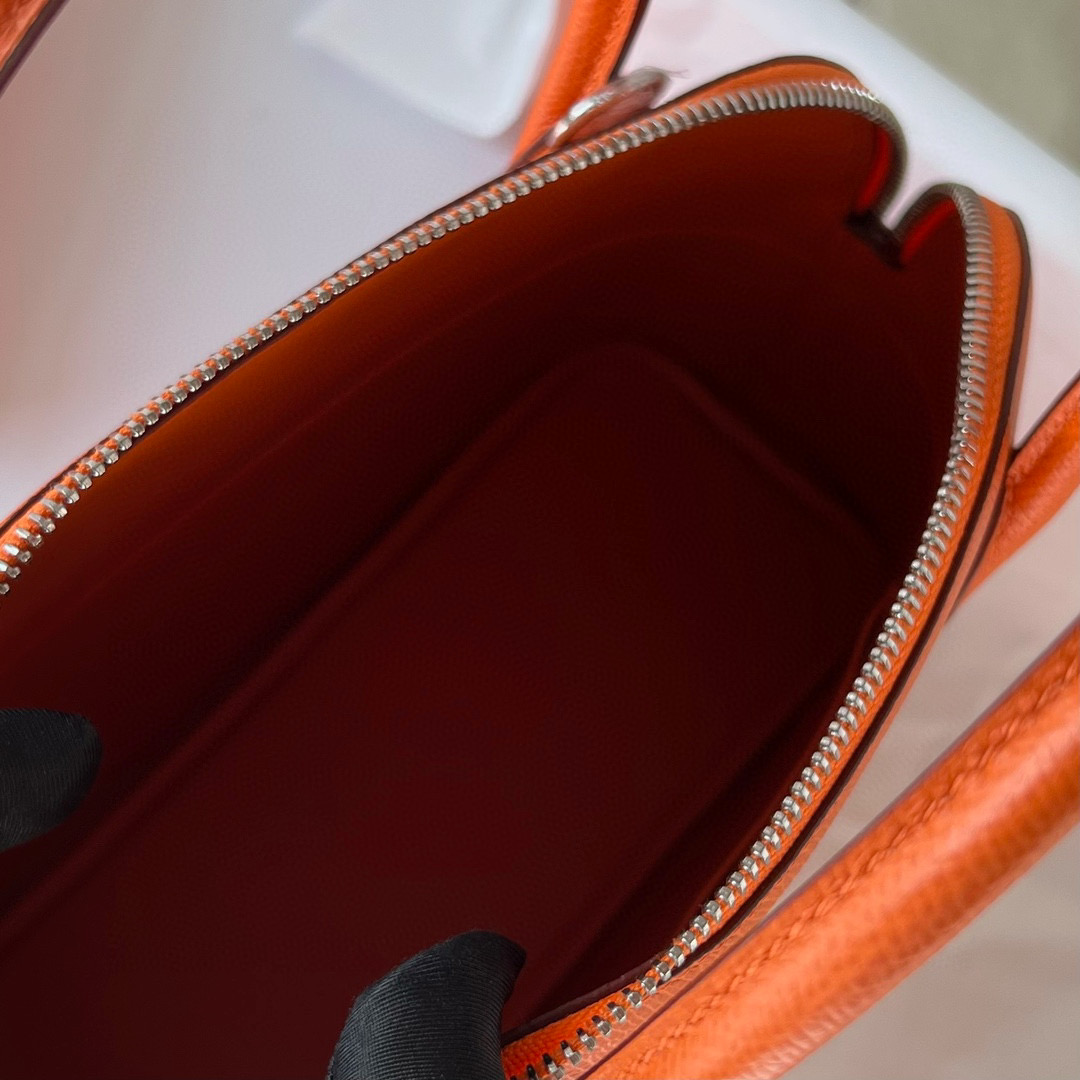 愛馬仕保齡球包實用嗎 Hermès Bolide 27 Epsom Orange 橙色 Silver Hardware