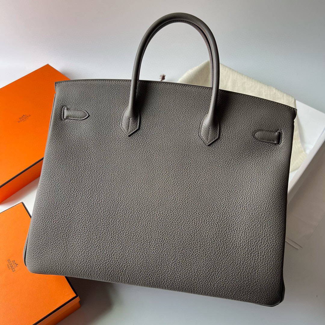 愛馬仕男包價格與圖片最貴 Hermès Birkin 40 Togo 8F Etain 锡器灰 GHW