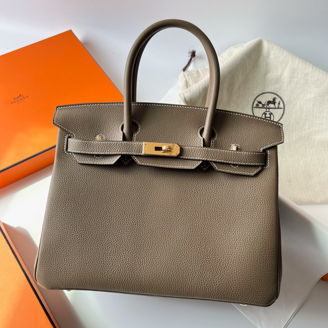 愛馬仕鉑金包開箱視頻 Hermès Birkin 30 Togo CC18 Etoupe 大象灰