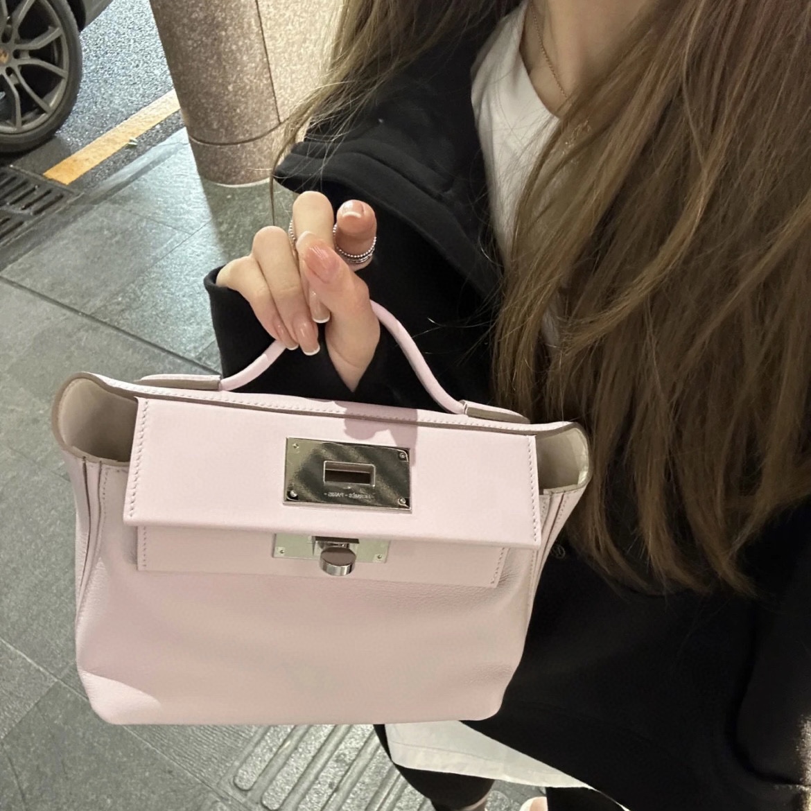 Hermès Mini 24/24 Evercolor/Swift Mauve Pale 夢幻粉紫內拼 Nata 奶油白