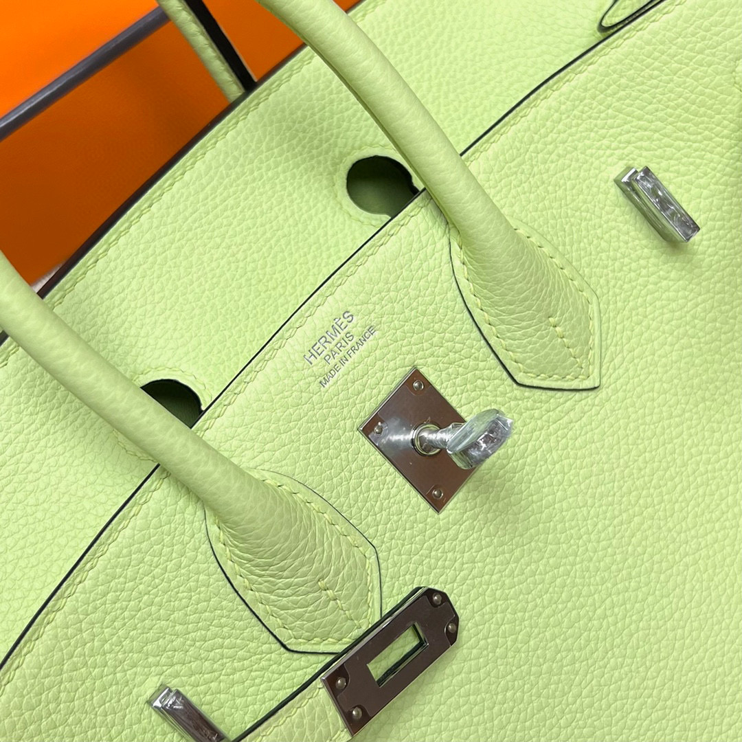 愛馬仕官方網女包 Hermes Birkin 25cm Bag Togo Y6 Vert Absinthe 苦艾酒綠