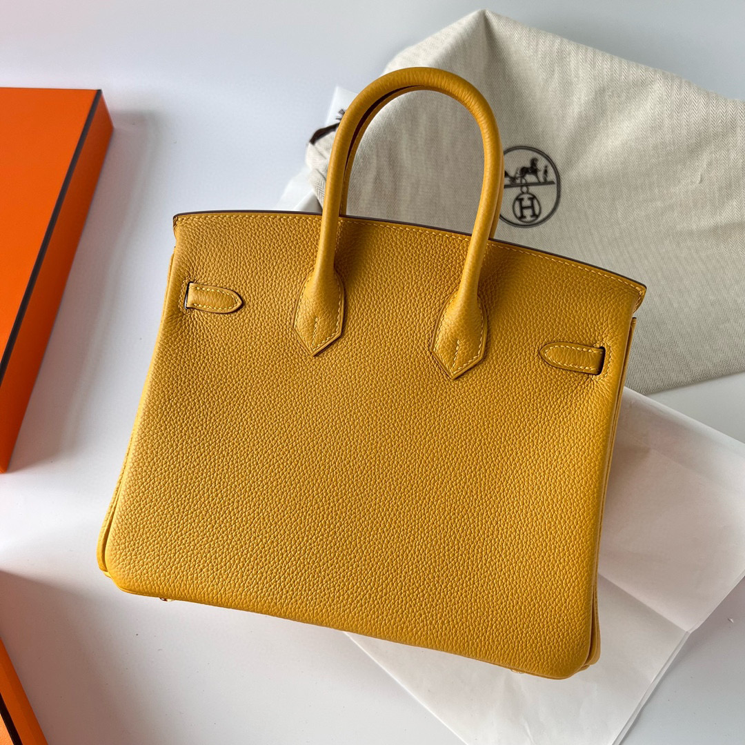 愛馬仕女包價格與圖片 Hermes Birkin 25cm Togo 9D Jaune Ambe 琥珀黃